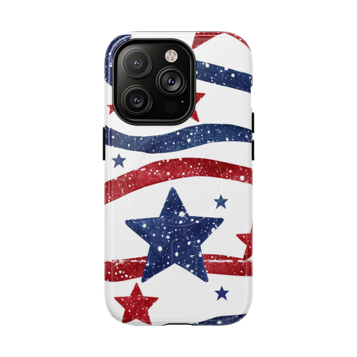 Stars & Stripes Design Impact-Resistant  -Tough Magnetic iPhone Cover