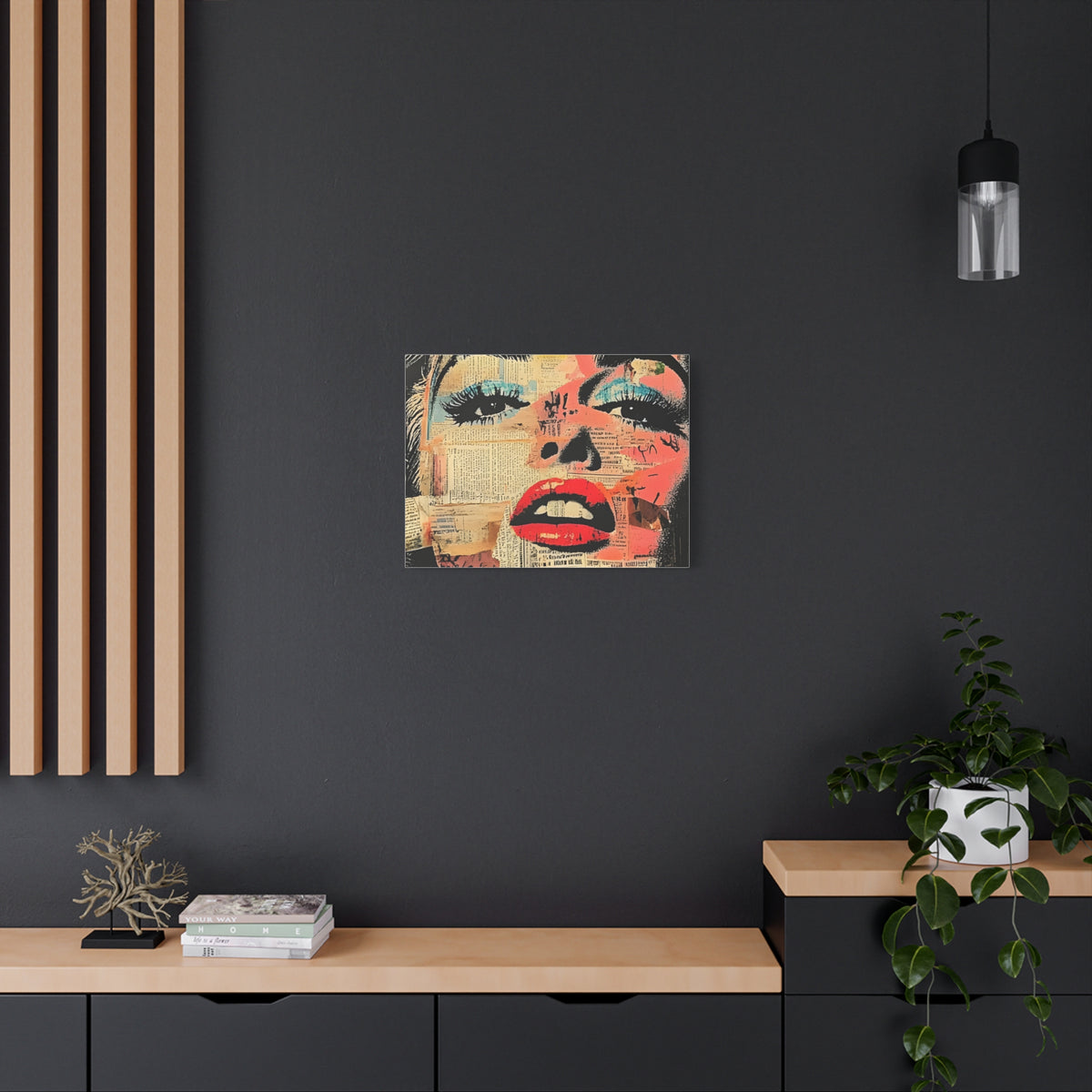 Canvas Wall Art Print, Retro Pop Culture Women 3 - Modern Home Decor, Wall Art, Gift for Art Lovers, Pop Art, Unique Gift for Her