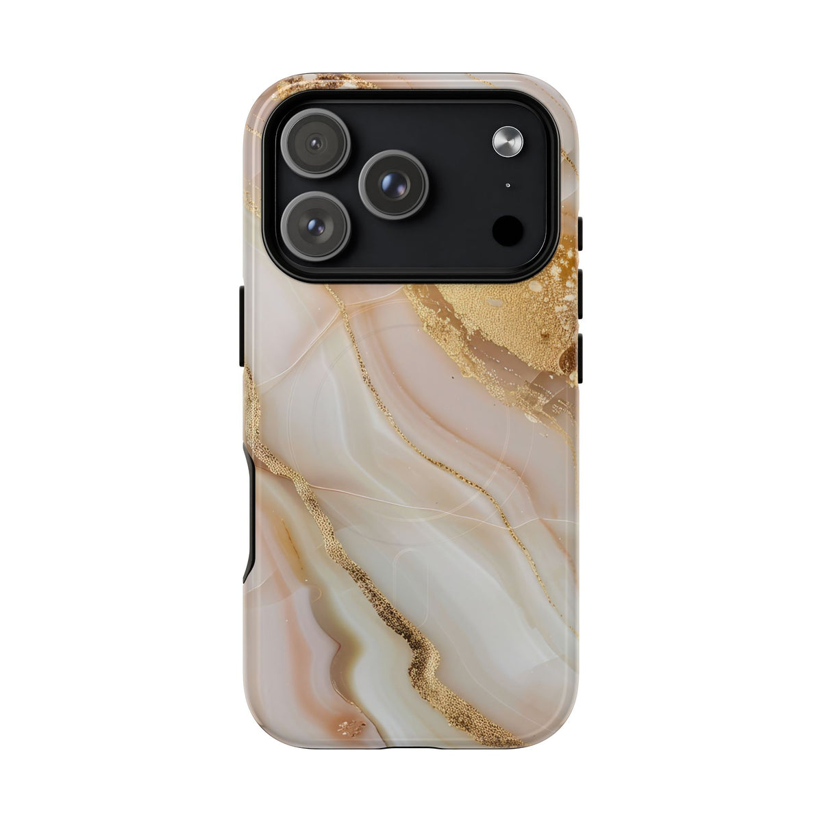 Gold Marble phone case -Tough Magnetic iPhone Case