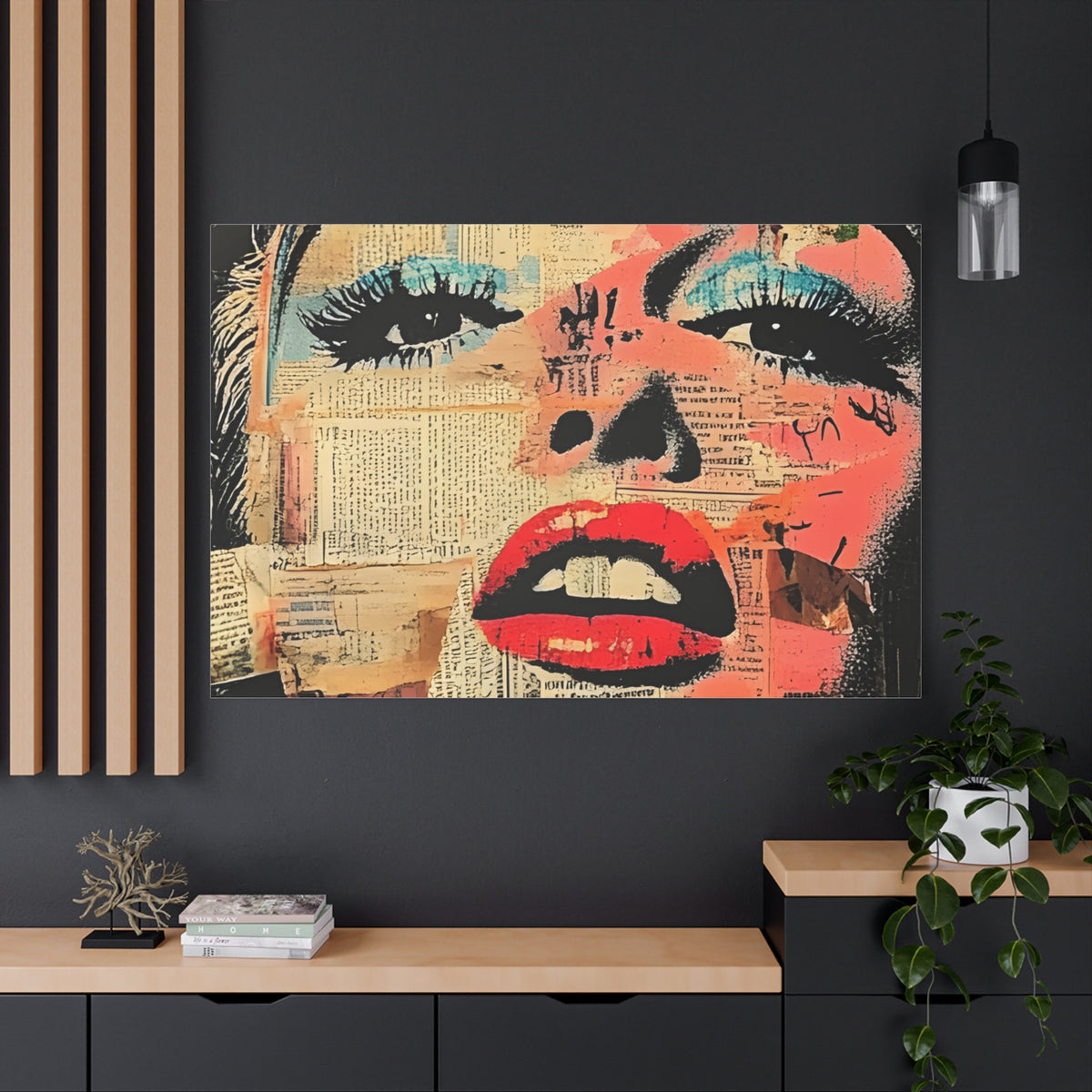 Canvas Wall Art Print, Retro Pop Culture Women 3 - Modern Home Decor, Wall Art, Gift for Art Lovers, Pop Art, Unique Gift for Her