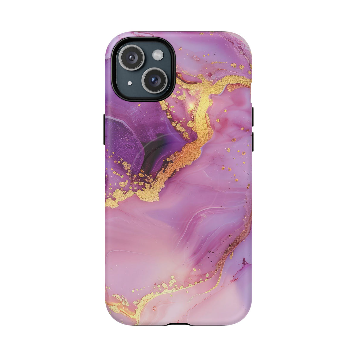Purple and Gold Marble iPhone Case -Tough Magnetic iPhone Case