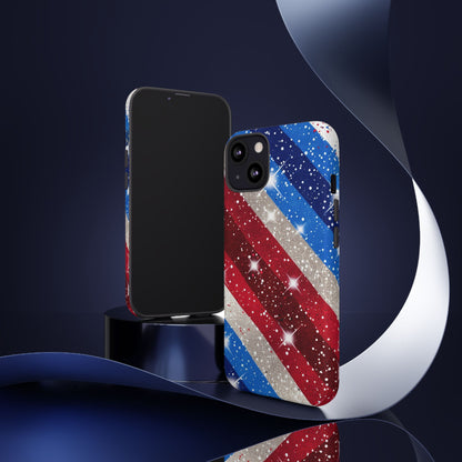 Glittery Patriotic Phone Case - Tough Cases