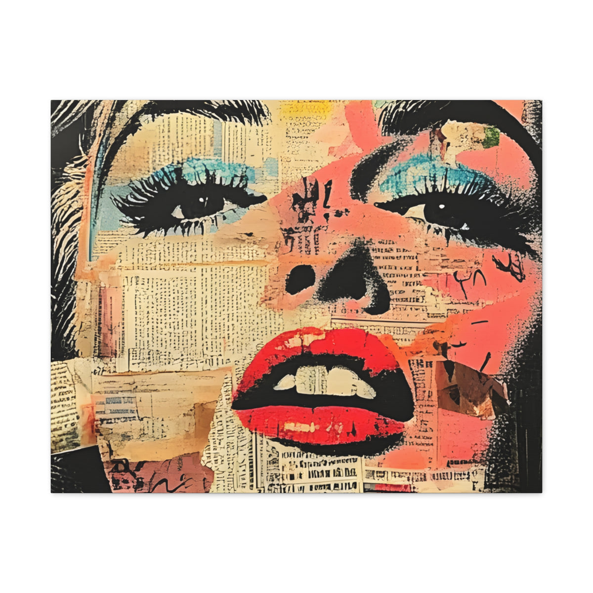 Canvas Wall Art Print, Retro Pop Culture Women 3 - Modern Home Decor, Wall Art, Gift for Art Lovers, Pop Art, Unique Gift for Her