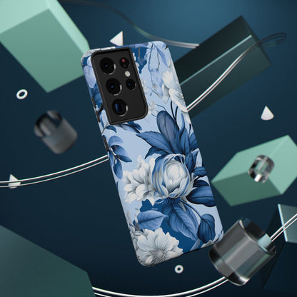 Elegant Blue Floral Phone Case