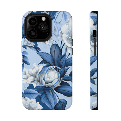 Elegant Blue Floral Phone Case
