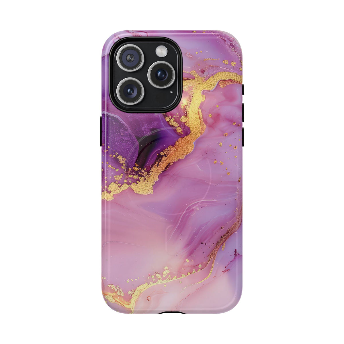 Purple and Gold Marble iPhone Case -Tough Magnetic iPhone Case