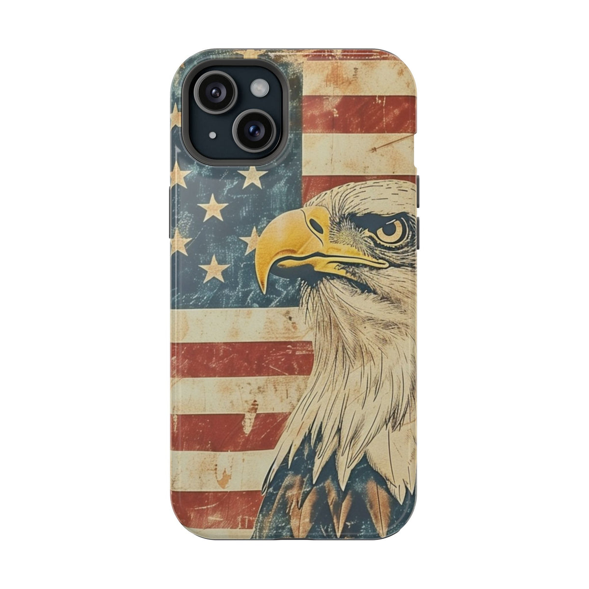 Eagle American Flag Phone Case - Impact-Resistant, Patriotic Design