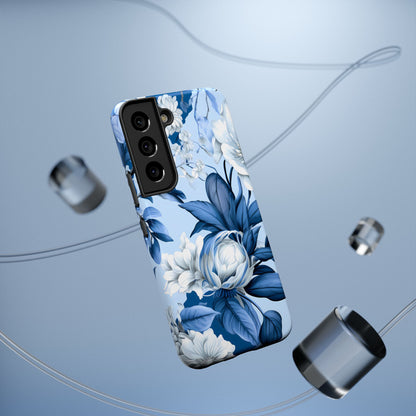 Elegant Blue Floral Phone Case