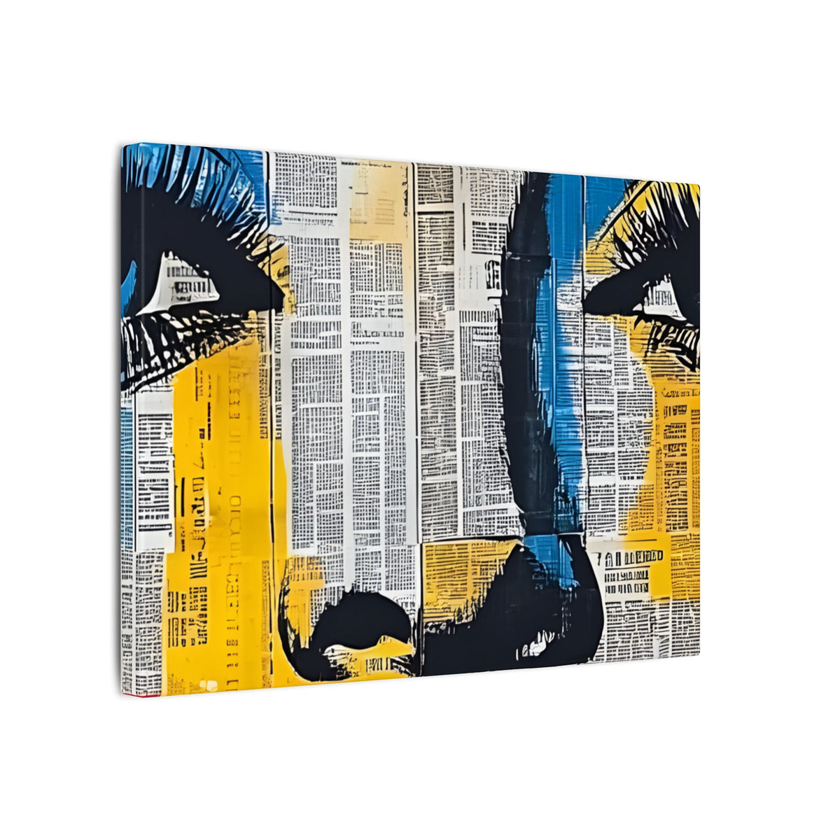 Canvas Wall Art - Retro Pop Culture Woman 2 Colorful Abstract Portrait