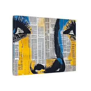 Canvas Wall Art - Retro Pop Culture Woman 2 Colorful Abstract Portrait