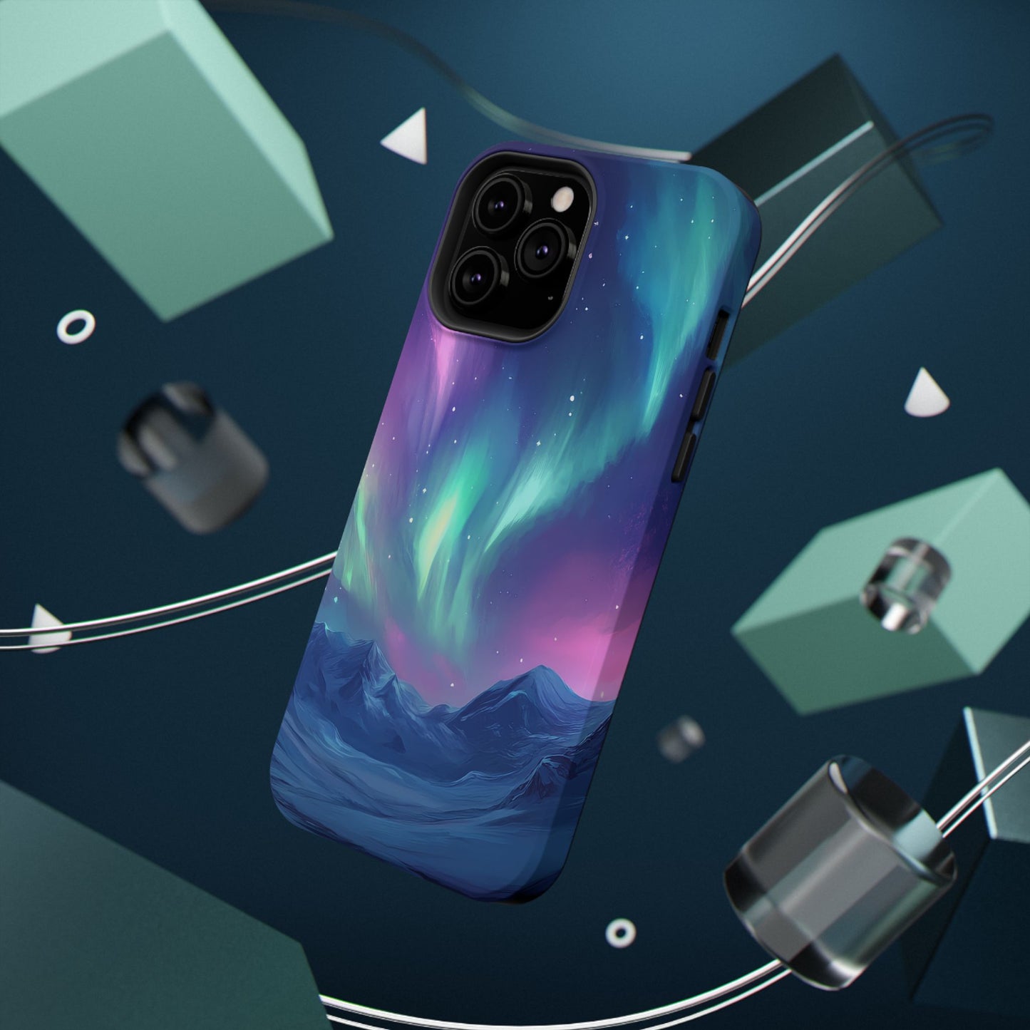 Aurora Borealis Impact-Resistant Phone Case - Colorful Northern Lights Design-2