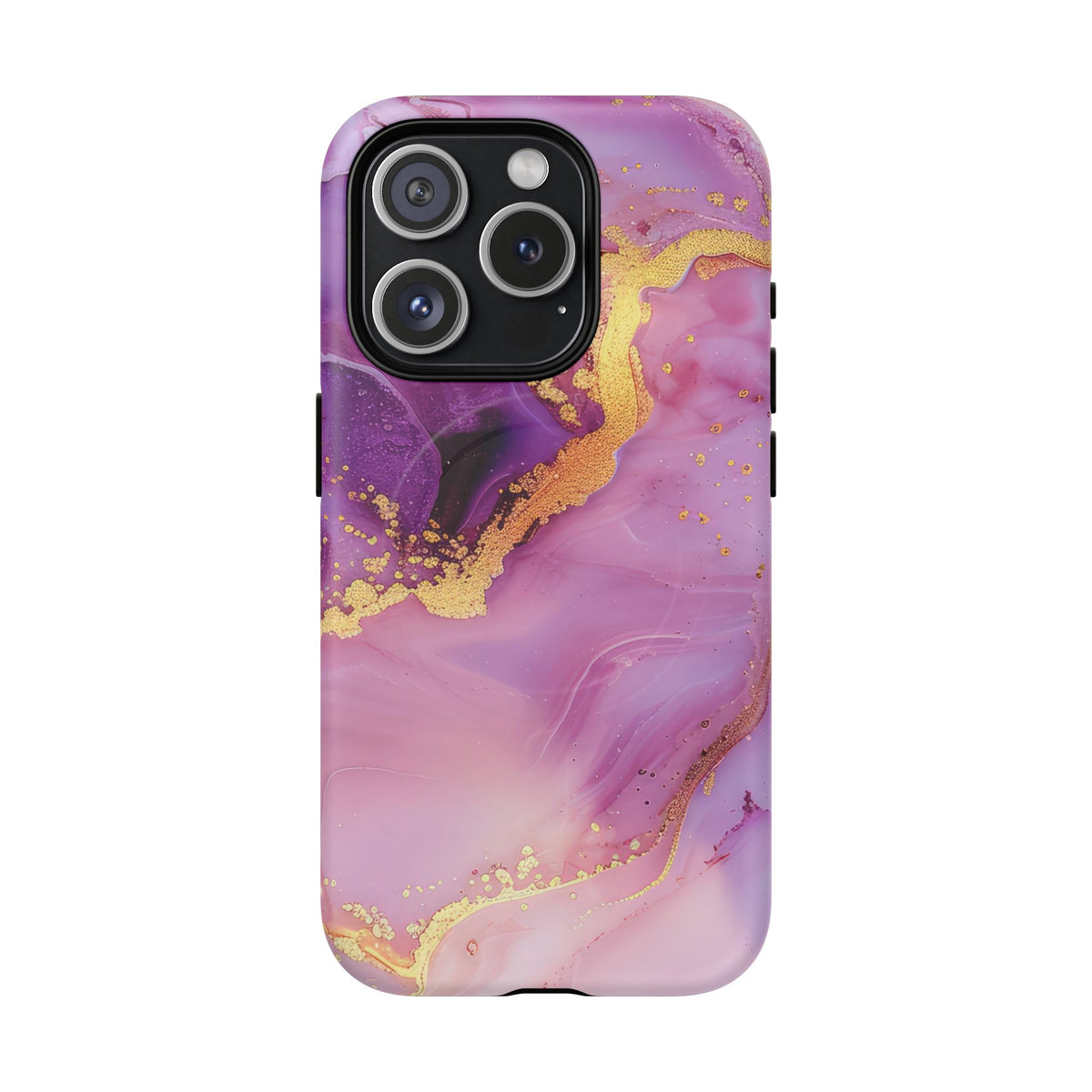 Purple and Gold Marble iPhone Case -Tough Magnetic iPhone Case