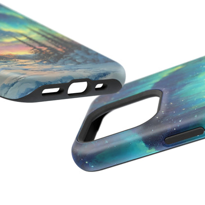 Aurora Borealis Impact-Resistant Phone Case - Durable Protection with Stunning Northern Lights Design