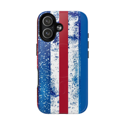 Patriotic Stripes Phone Case | Bold American Flag Design -Tough Magnetic iPhone Cover