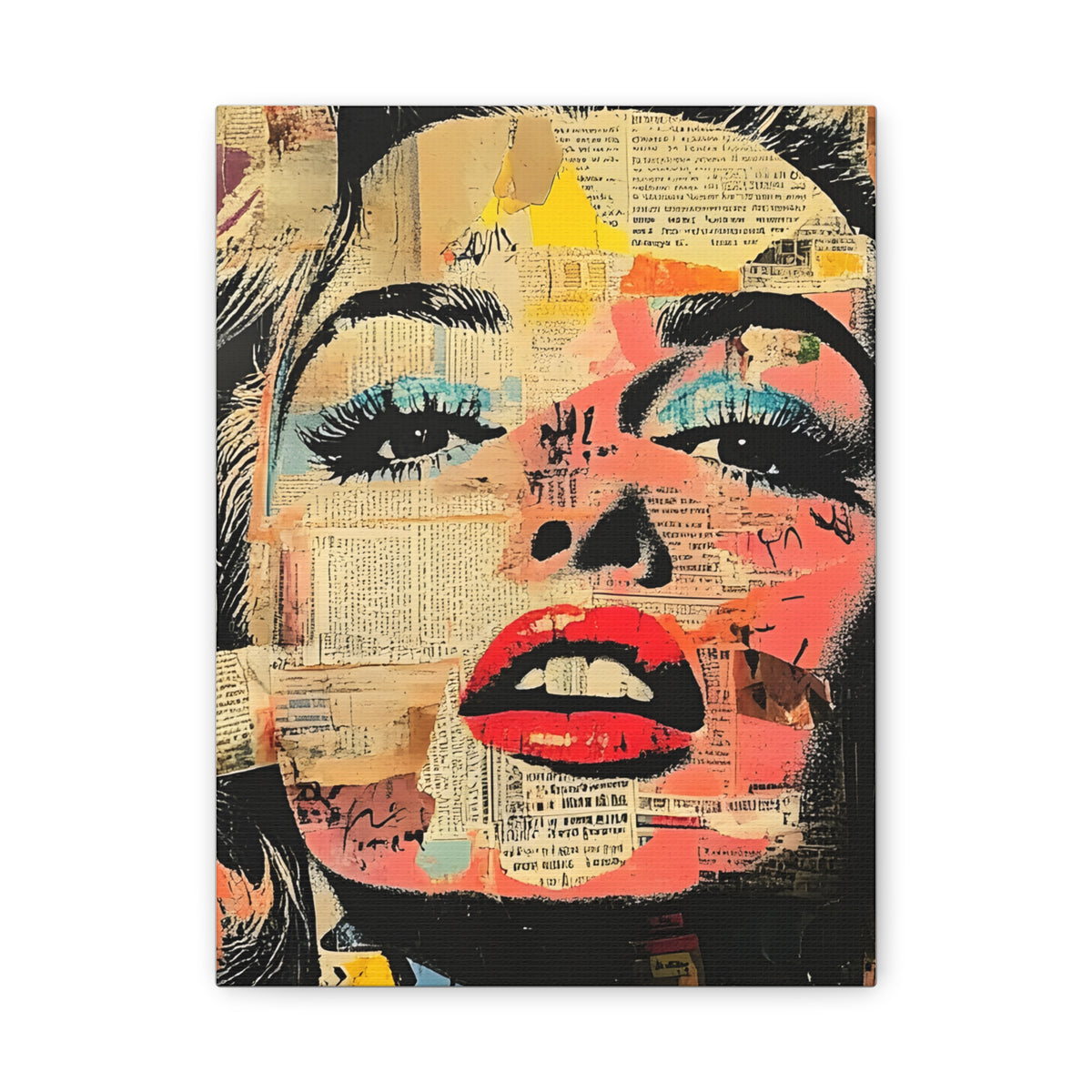 Canvas Wall Art Print, Retro Pop Culture Women 3 - Modern Home Decor, Wall Art, Gift for Art Lovers, Pop Art, Unique Gift for Her