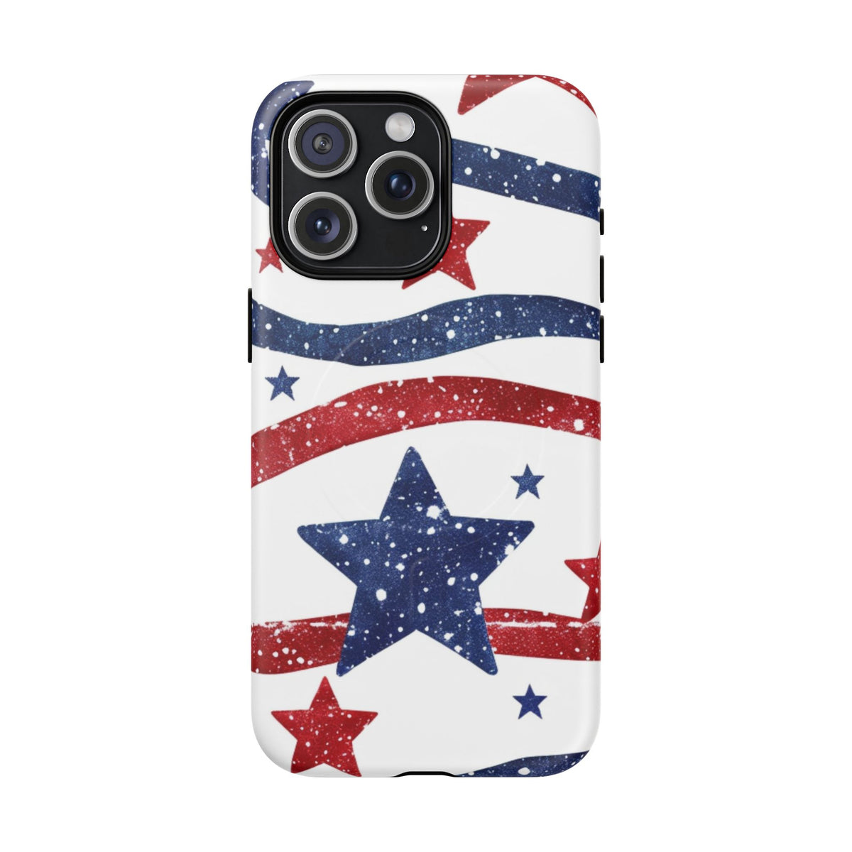 Stars & Stripes Design Impact-Resistant  -Tough Magnetic iPhone Cover