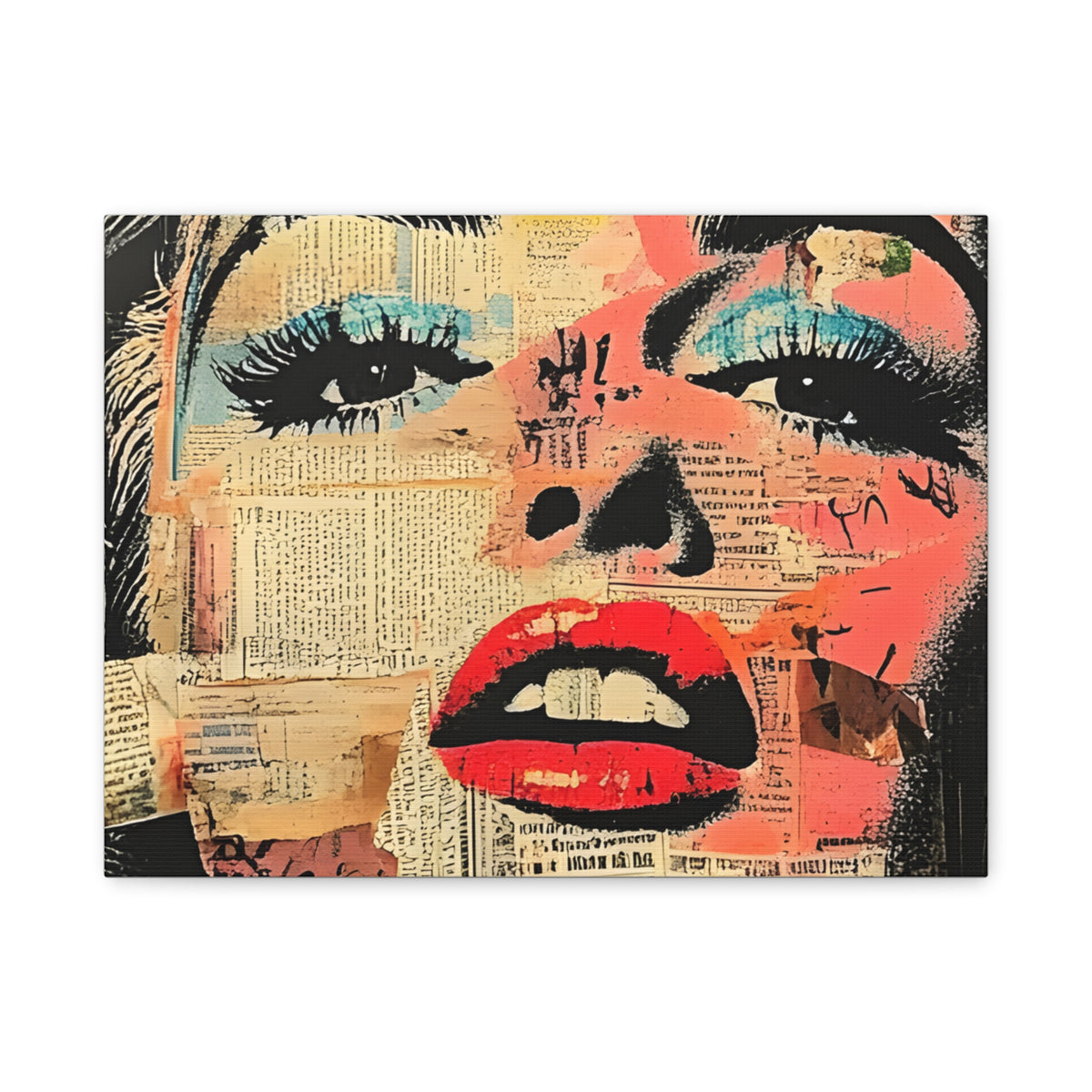 Canvas Wall Art Print, Retro Pop Culture Women 3 - Modern Home Decor, Wall Art, Gift for Art Lovers, Pop Art, Unique Gift for Her