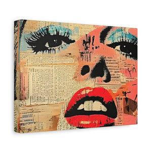 Retro Pop Culture Women 3 - Modern Home Decor  Canvas Wall Art Print