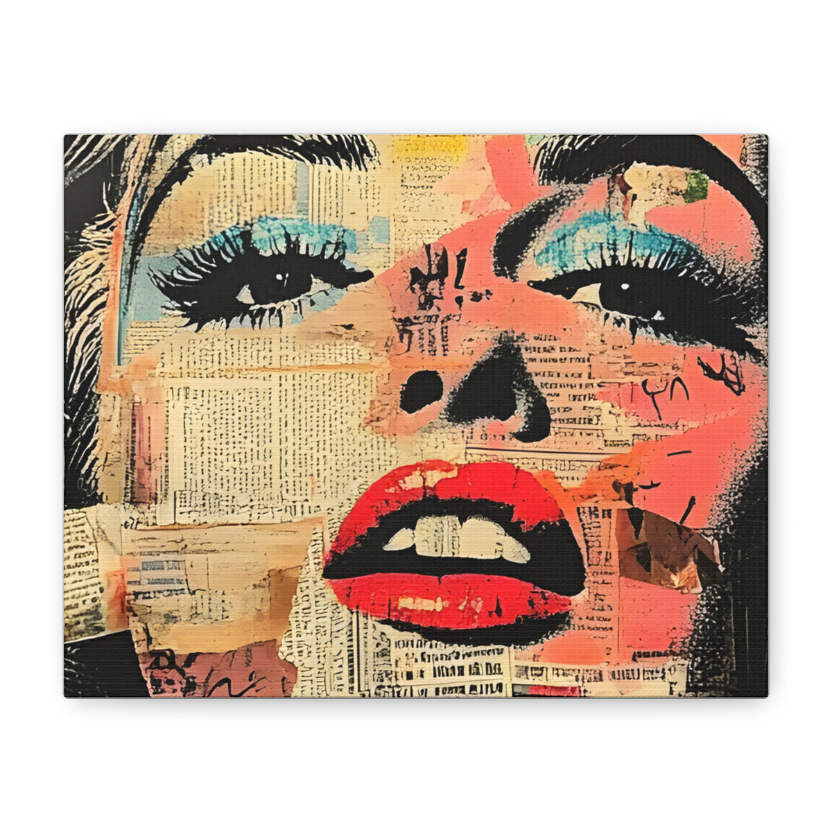Canvas Wall Art Print, Retro Pop Culture Women 3 - Modern Home Decor, Wall Art, Gift for Art Lovers, Pop Art, Unique Gift for Her