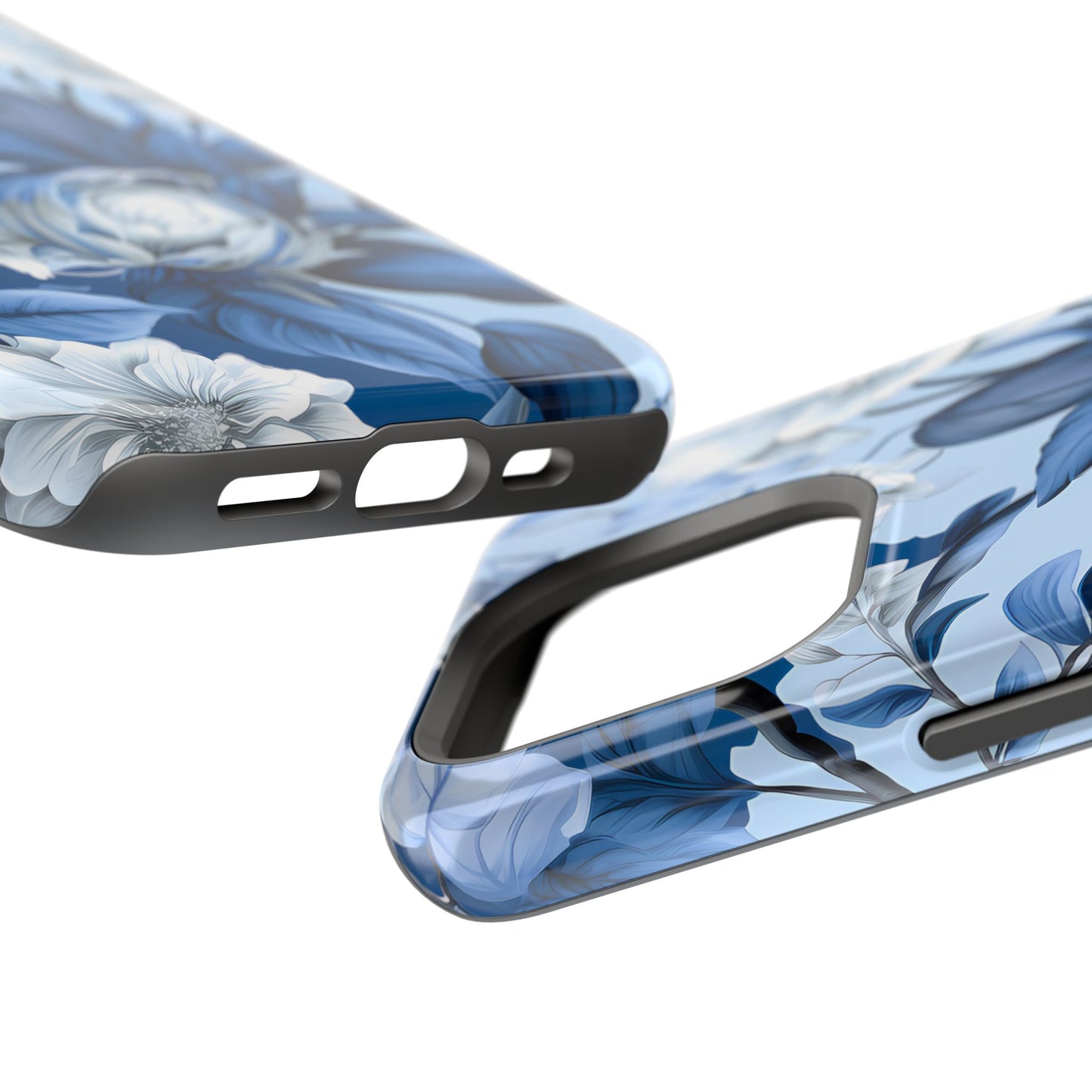 Elegant Blue Floral Phone Case