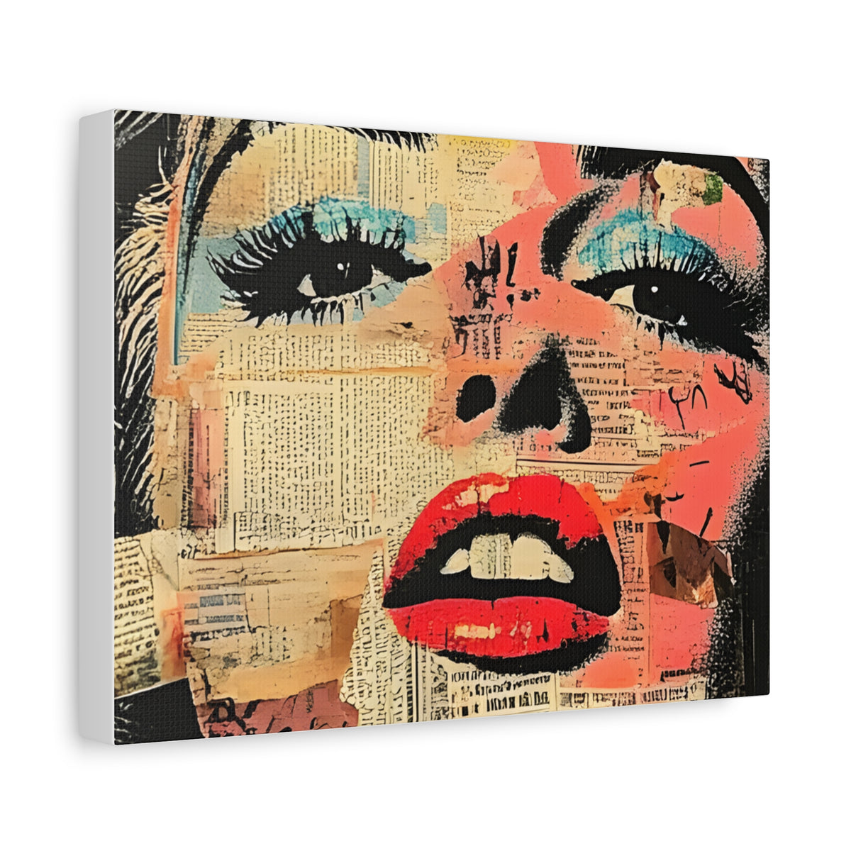 Canvas Wall Art Print, Retro Pop Culture Women 3 - Modern Home Decor, Wall Art, Gift for Art Lovers, Pop Art, Unique Gift for Her