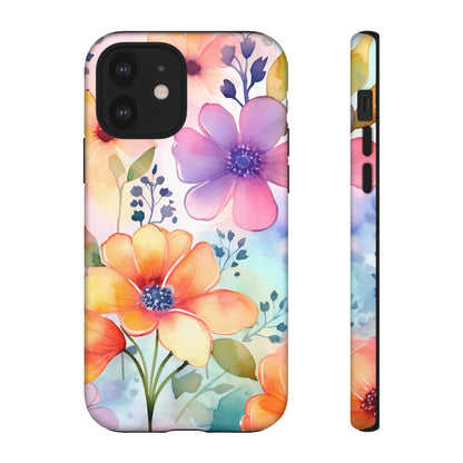 Phone Case - Spring Flower Watercolor Tough Case