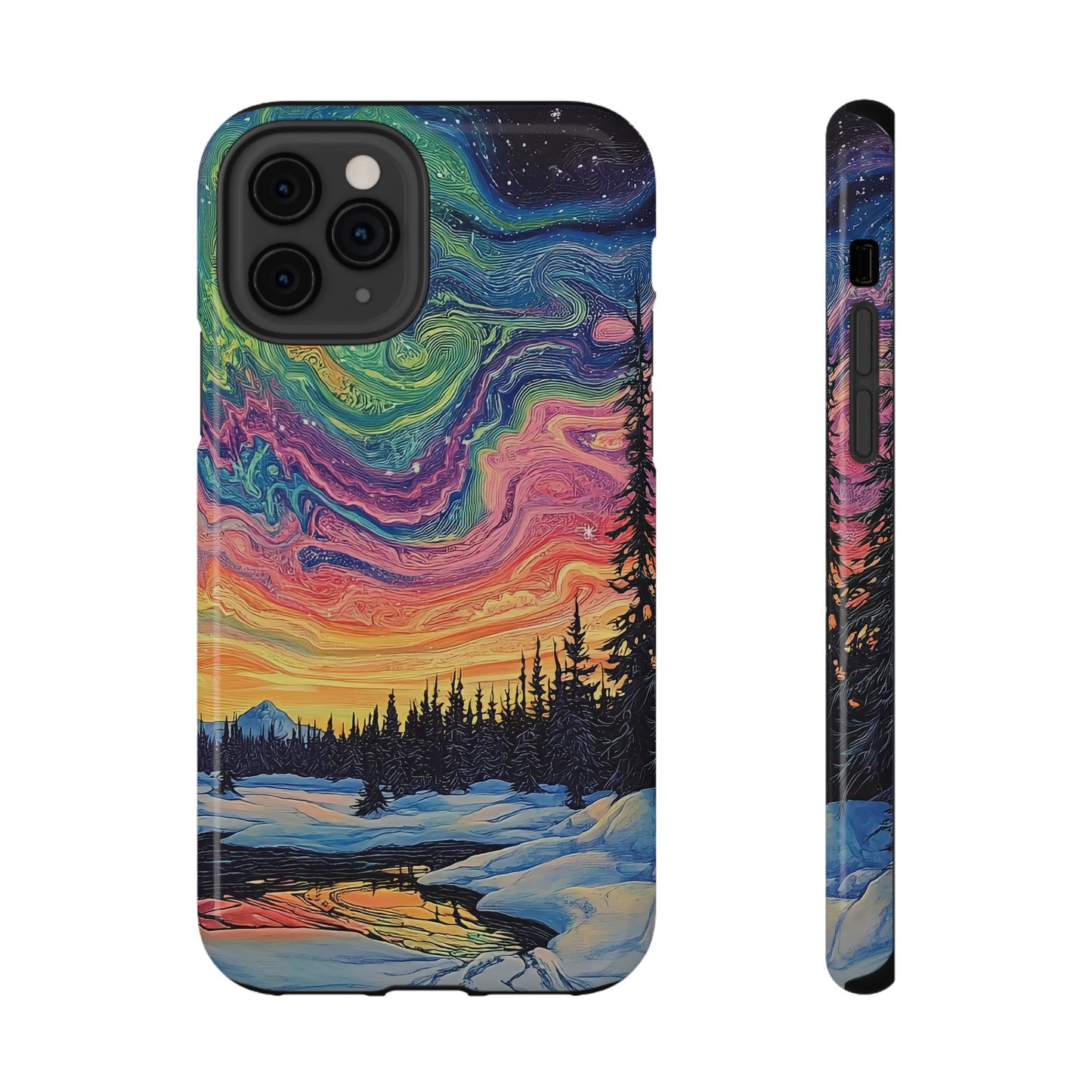 Nature-Inspired Impact-Resistant Phone Case - Vibrant Galaxy Sky Design