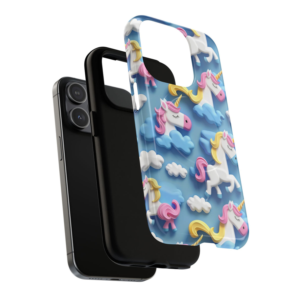Whimsical Unicorn Blue Phone Case -Tough Magnetic iPhone Cover