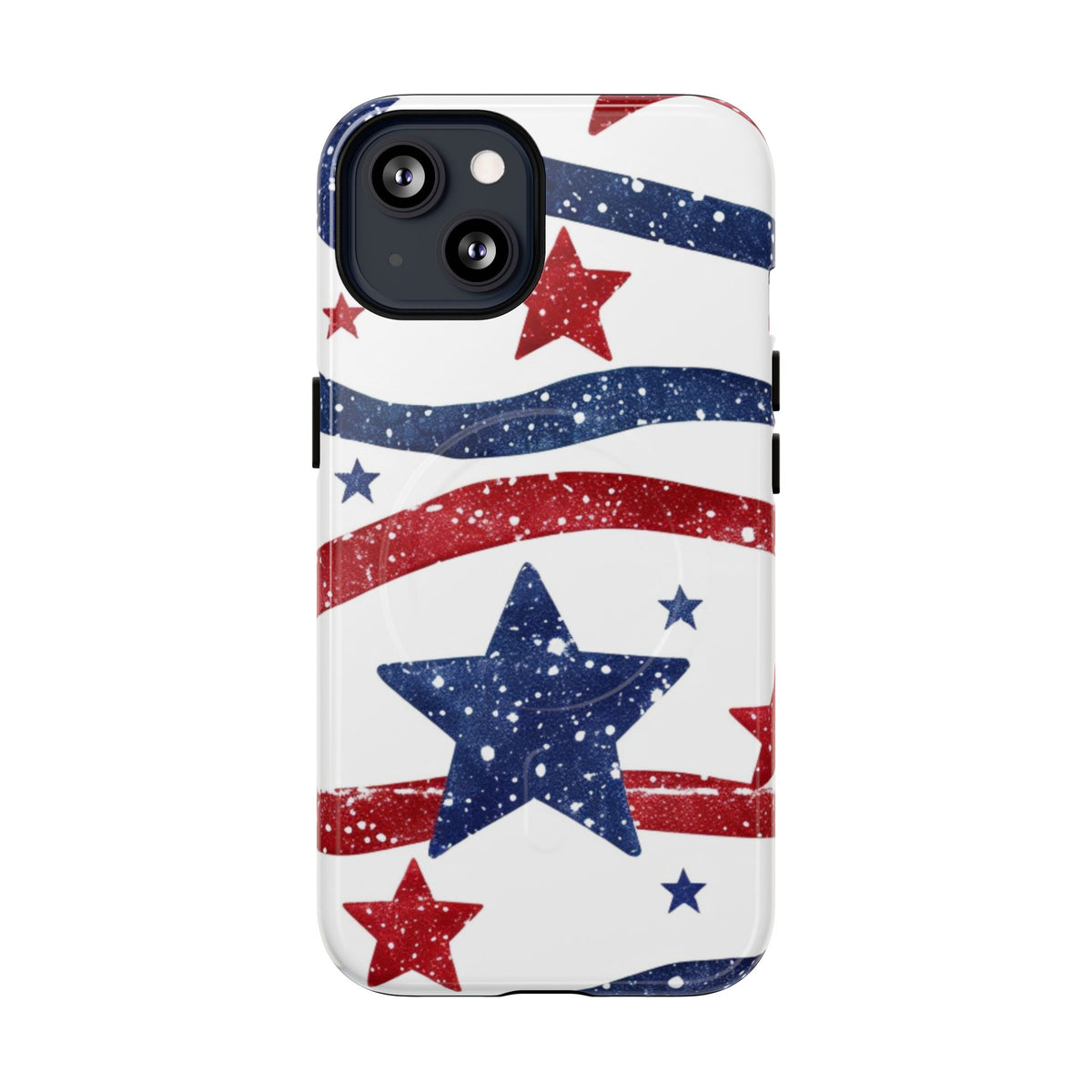 Stars & Stripes Design Impact-Resistant  -Tough Magnetic iPhone Cover