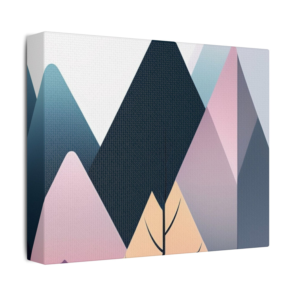 Mountain Sunrise  — Pink Pastel Abstract Landscape Canvas print