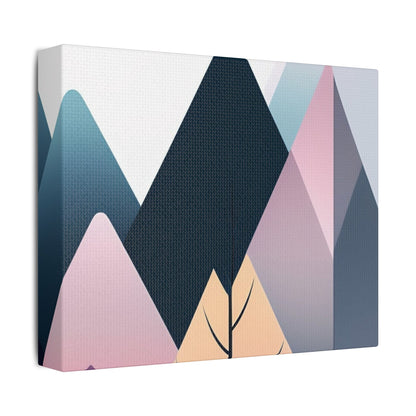 Mountain Sunrise  — Pink Pastel Abstract Landscape Canvas print