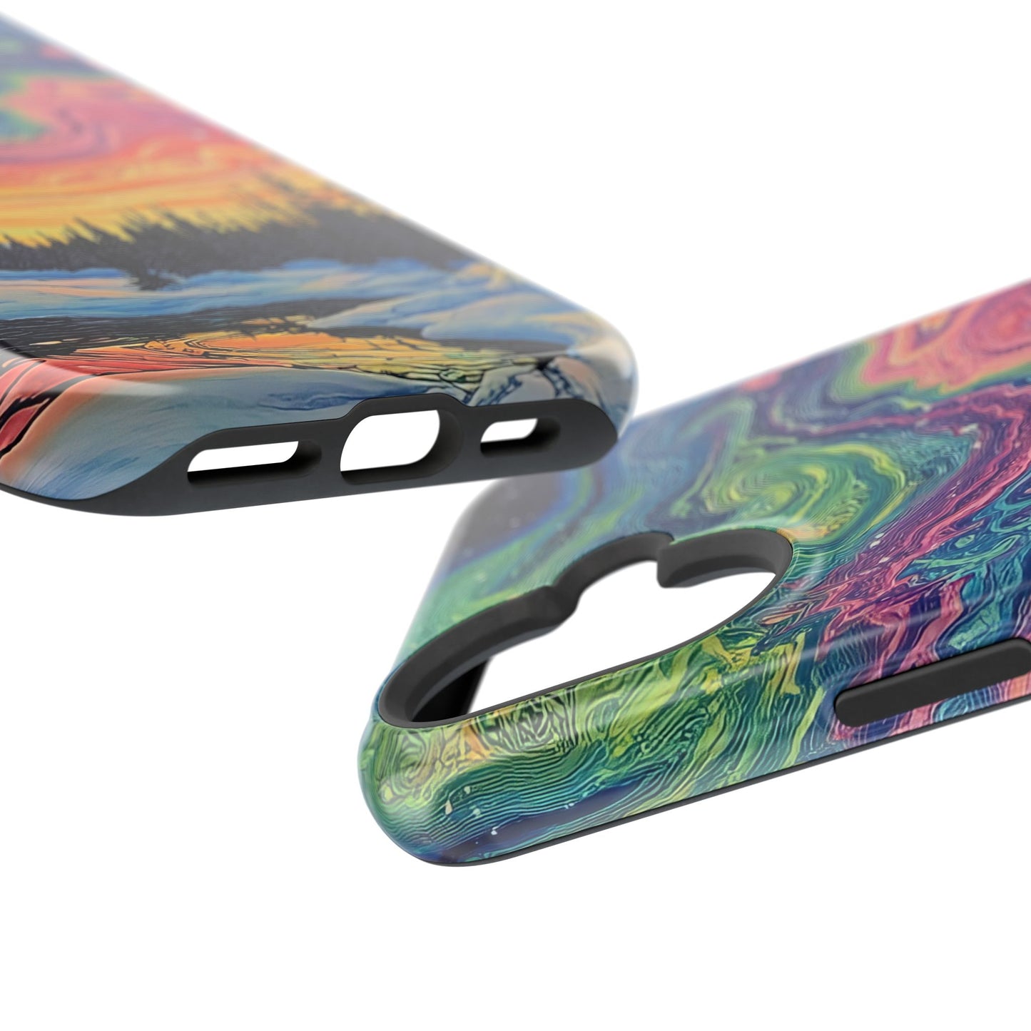 Nature-Inspired Impact-Resistant Phone Case - Vibrant Galaxy Sky Design
