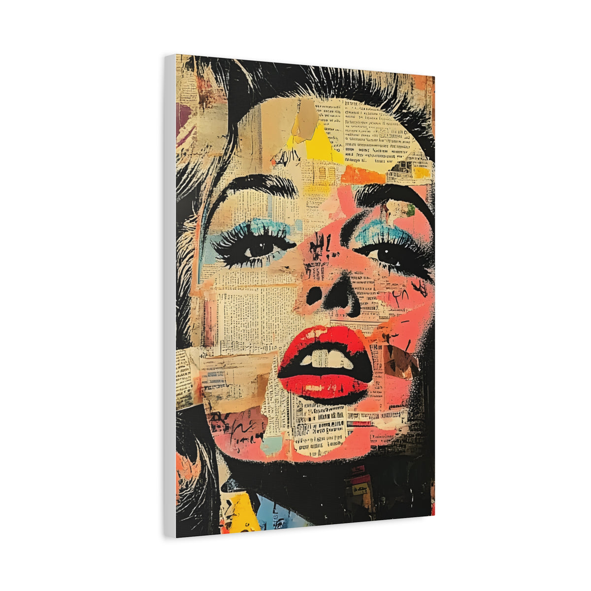 Canvas Wall Art Print, Retro Pop Culture Women 3 - Modern Home Decor, Wall Art, Gift for Art Lovers, Pop Art, Unique Gift for Her