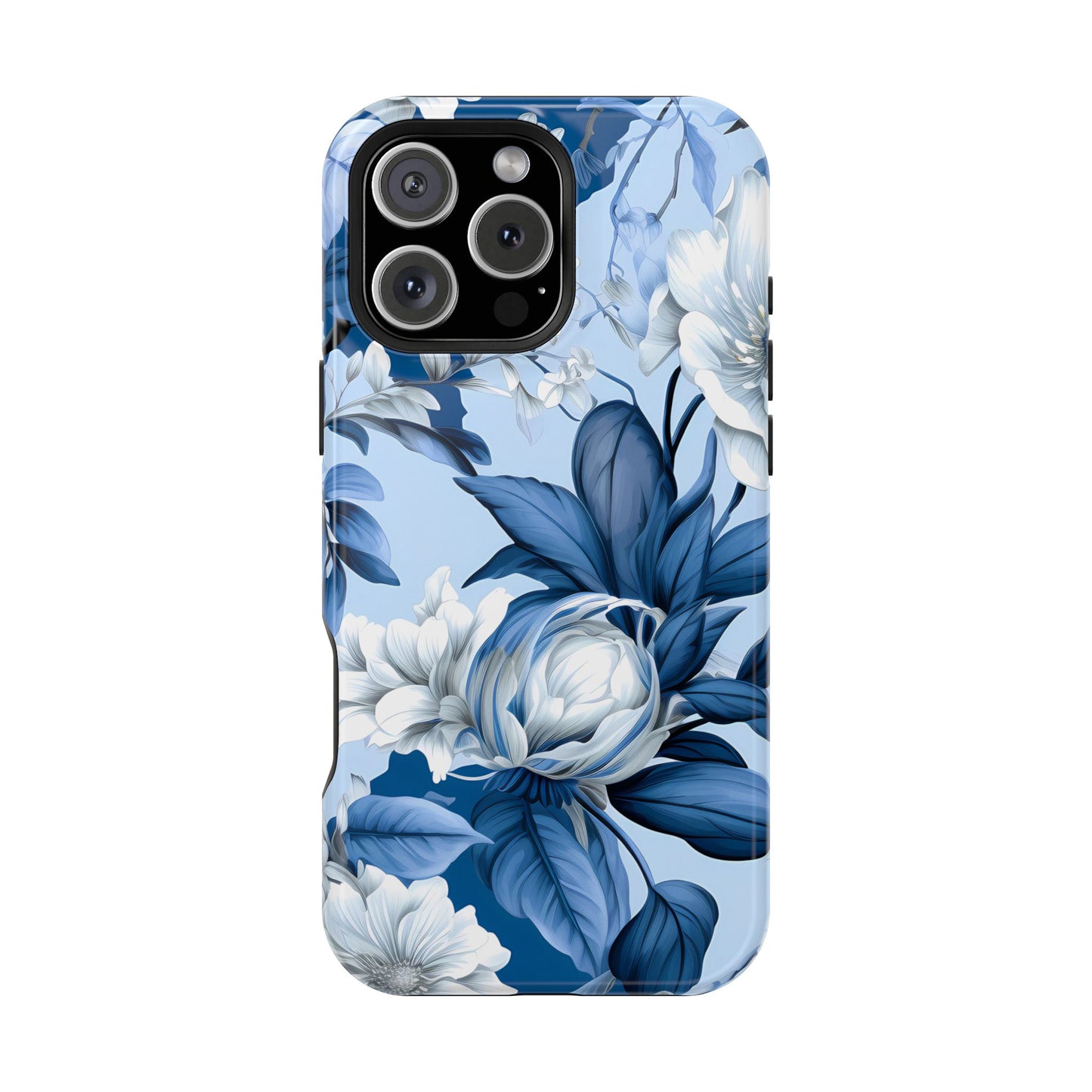 Elegant Blue Floral Phone Case