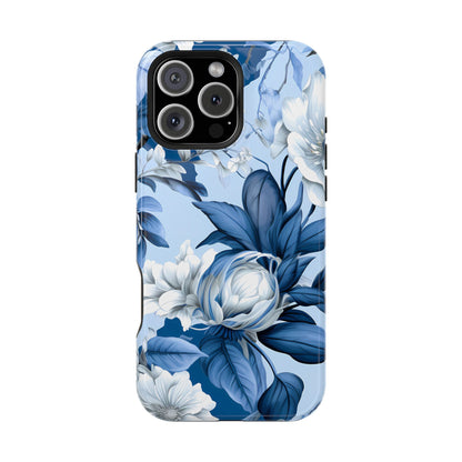 Elegant Blue Floral Phone Case