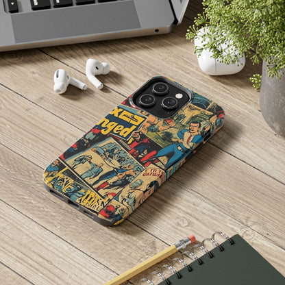 Vintage Comic - Tough Phone Cases, Superhero Phone Covers
