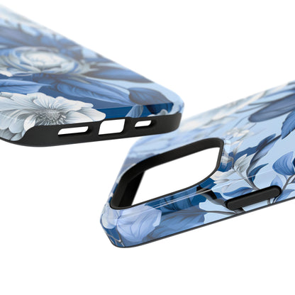 Elegant Blue Floral Phone Case
