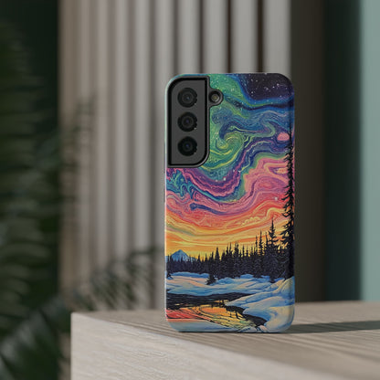 Nature-Inspired Impact-Resistant Phone Case - Vibrant Galaxy Sky Design
