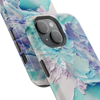 Aqua Abstract Impact-Resistant Phone Case
