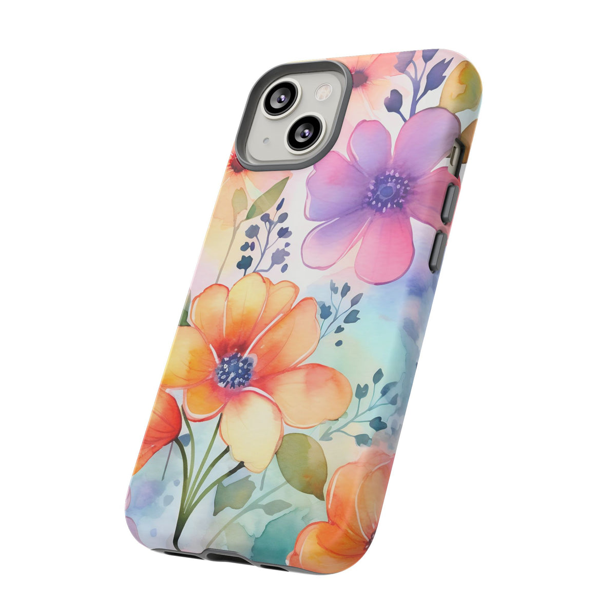 Phone Case - Spring Flower Watercolor Tough Case
