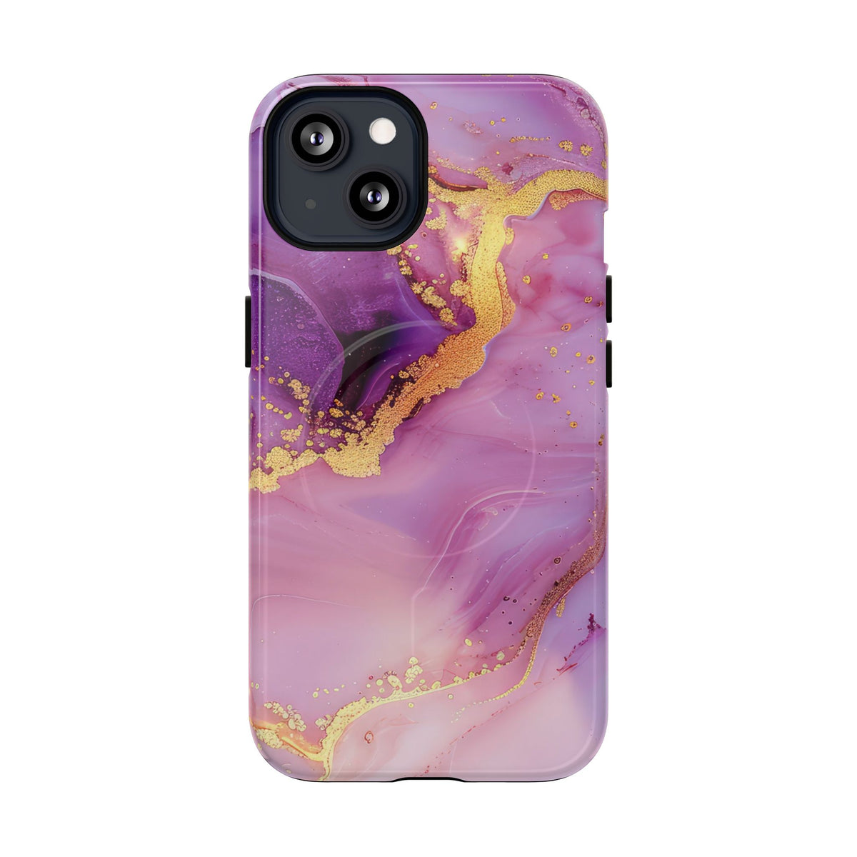 Purple and Gold Marble iPhone Case -Tough Magnetic iPhone Case