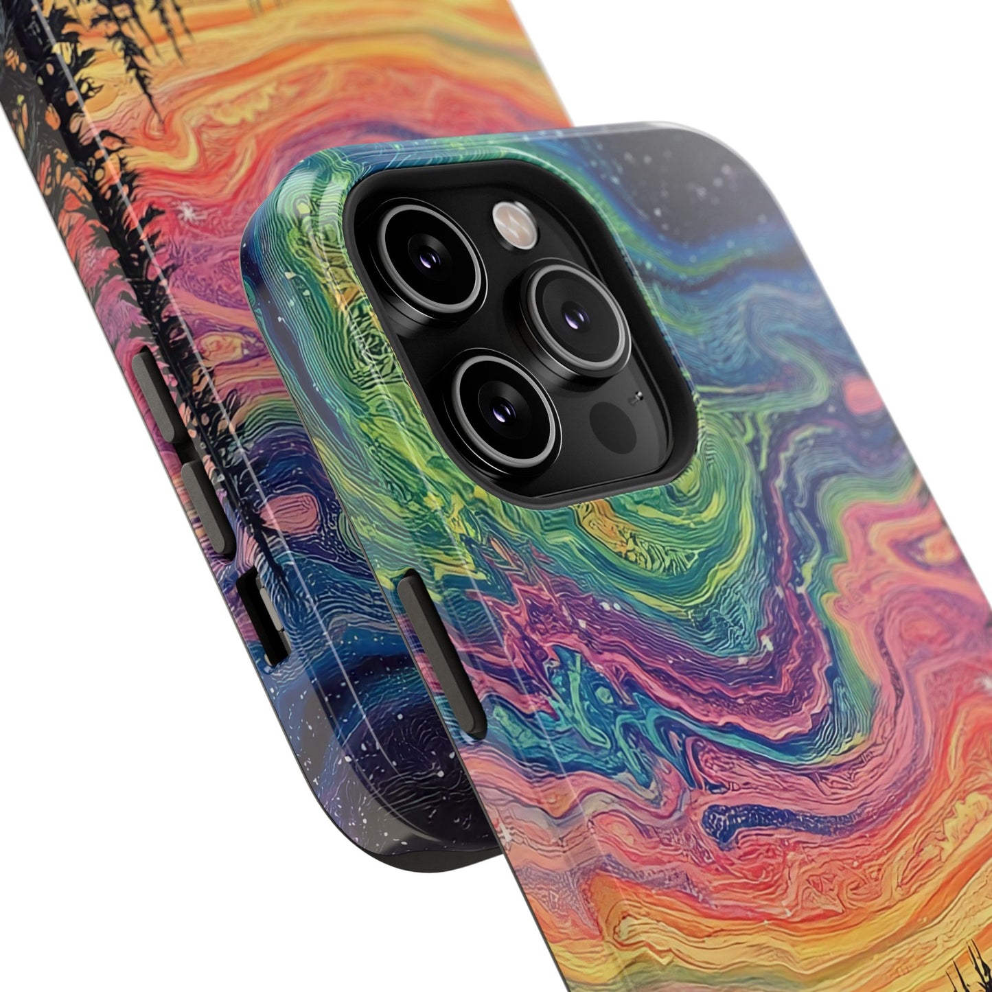 Nature-Inspired Impact-Resistant Phone Case - Vibrant Galaxy Sky Design