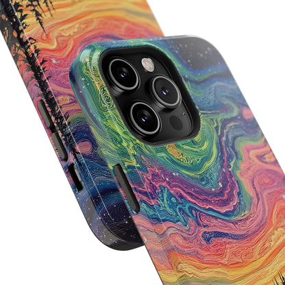 Nature-Inspired Impact-Resistant Phone Case - Vibrant Galaxy Sky Design
