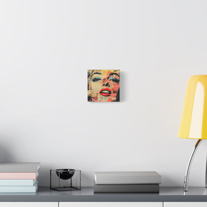 Canvas Wall Art Print, Retro Pop Culture Women 3 - Modern Home Decor, Wall Art, Gift for Art Lovers, Pop Art, Unique Gift for Her