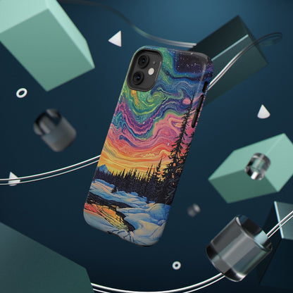 Nature-Inspired Impact-Resistant Phone Case - Vibrant Galaxy Sky Design