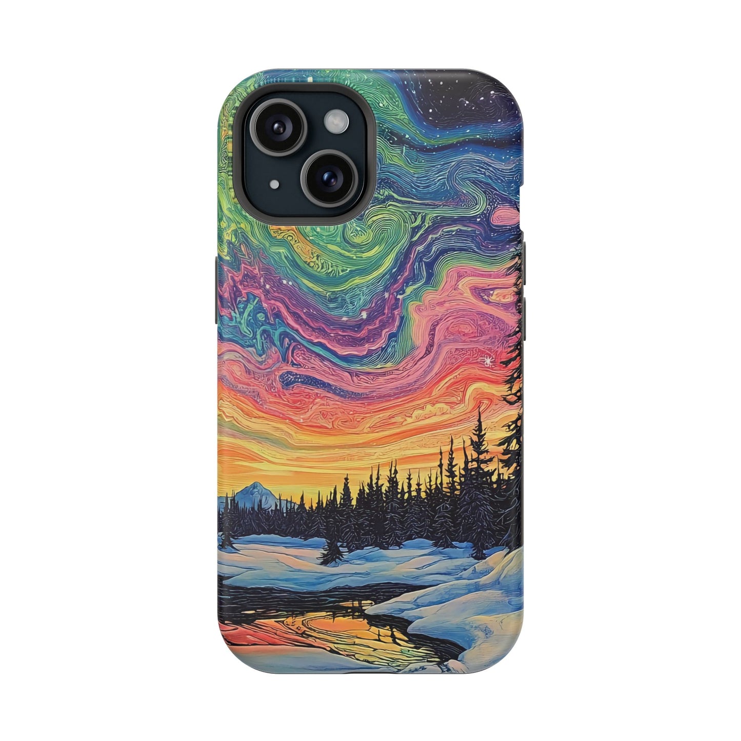 Nature-Inspired Impact-Resistant Phone Case - Vibrant Galaxy Sky Design