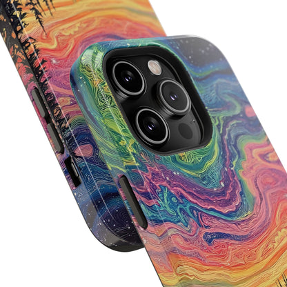 Nature-Inspired Impact-Resistant Phone Case - Vibrant Galaxy Sky Design