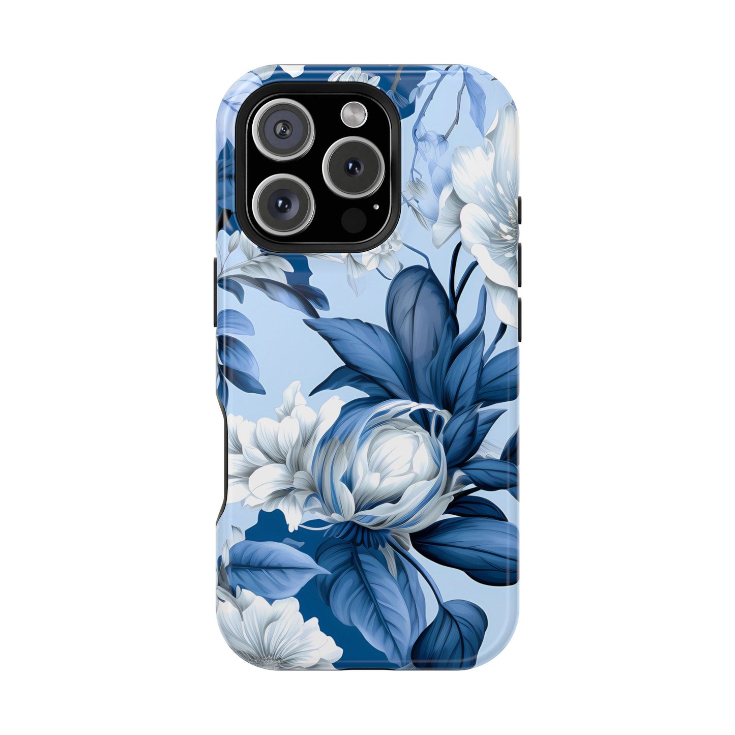 Elegant Blue Floral Phone Case
