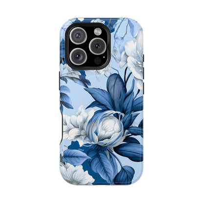 Elegant Blue Floral Phone Case