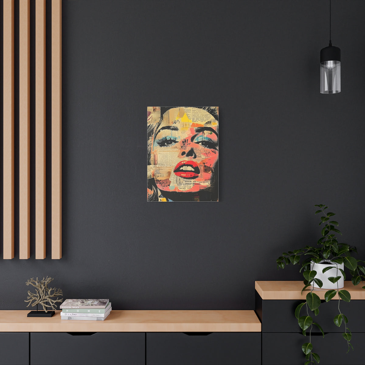 Canvas Wall Art Print, Retro Pop Culture Women 3 - Modern Home Decor, Wall Art, Gift for Art Lovers, Pop Art, Unique Gift for Her